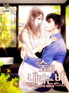숲에 내리는 비